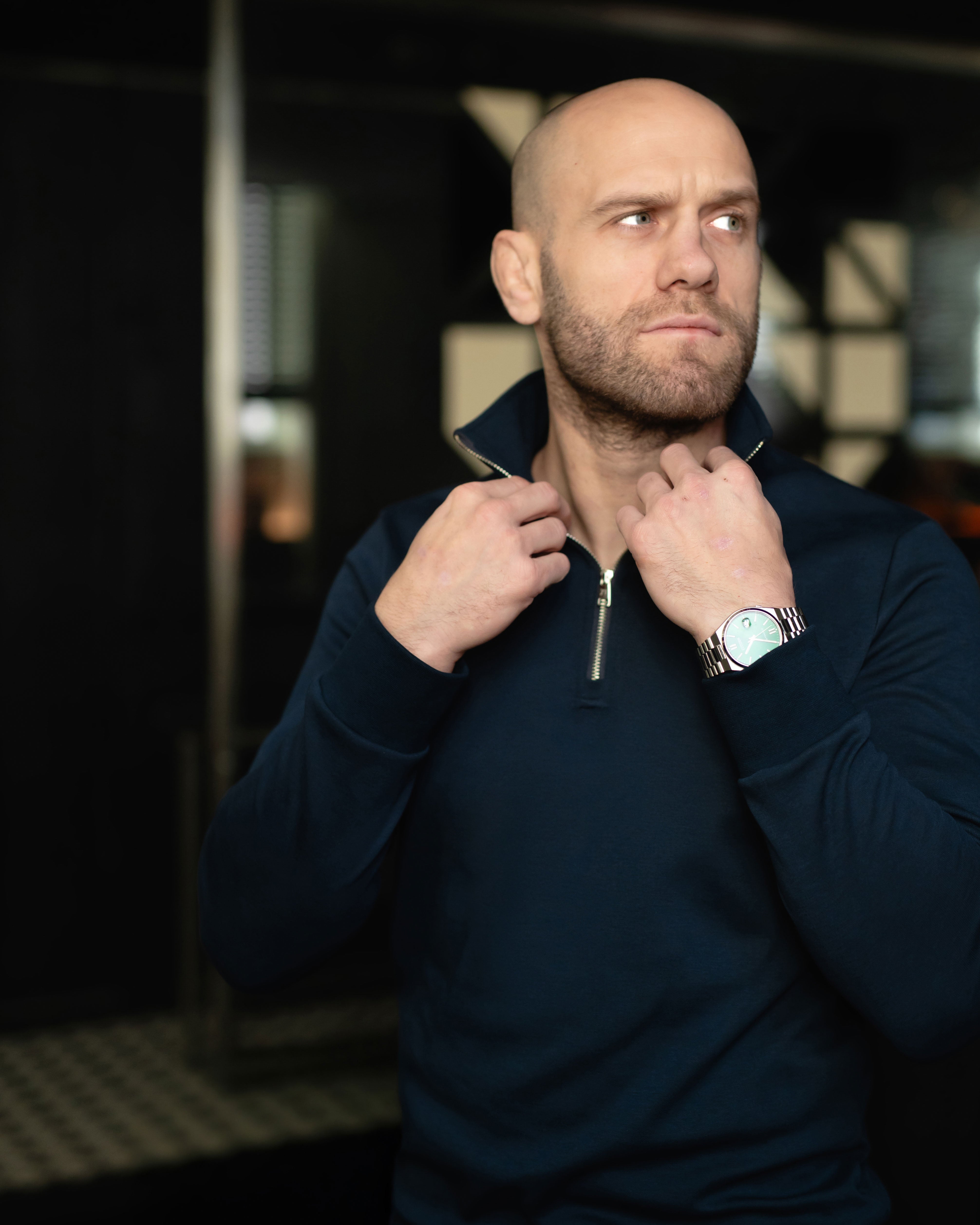 LAZARE™ RICHMOOD QUARTER-ZIP - MIDNIGHT BLUE