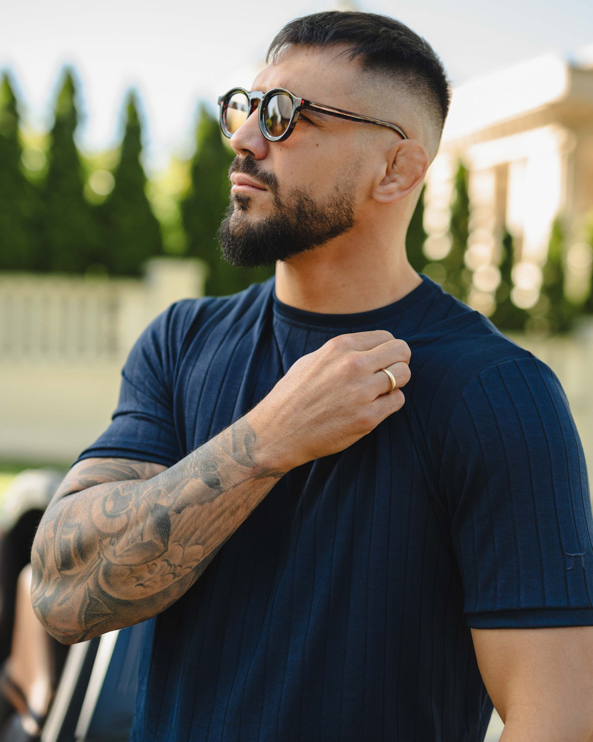 LAZARE™ AZUR LINES T-SHIRT - OCEAN NIGHT
