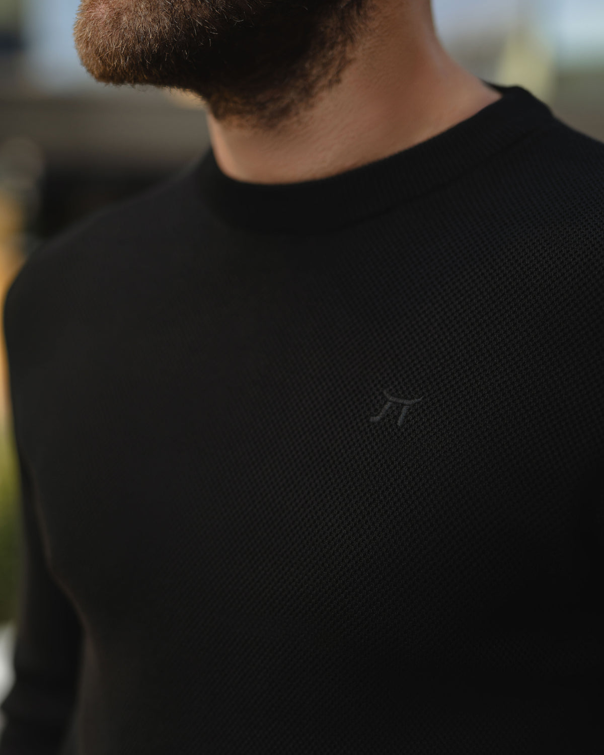 LAZARE™ CLASSIC CREWNECK SWEATER - BLACK