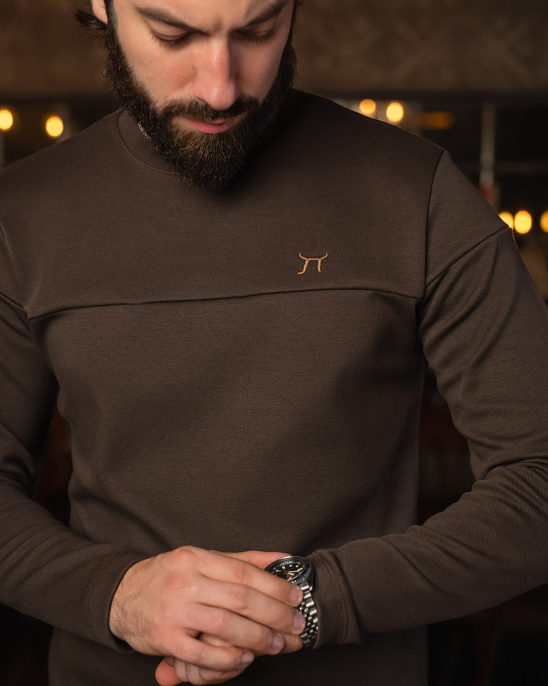 LAZARE™ CLASSIC SWEATSHIRT - BROWN