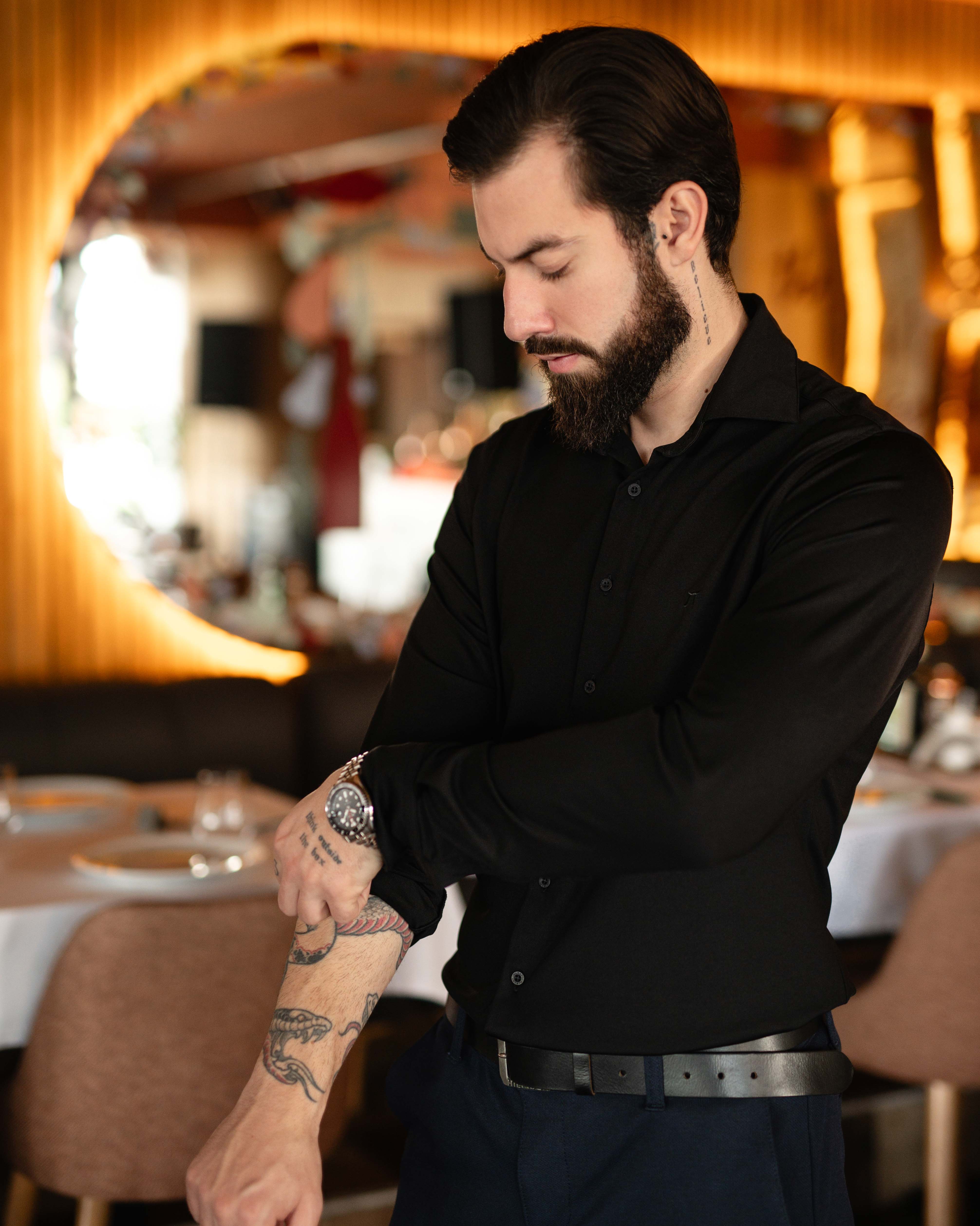 LAZARE™ ULTRAFLEX KOŠULJA - BLACK SATIN