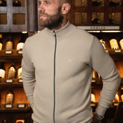 LAZARE™ MILANO ZIP KNIT - WHITE COFFEE