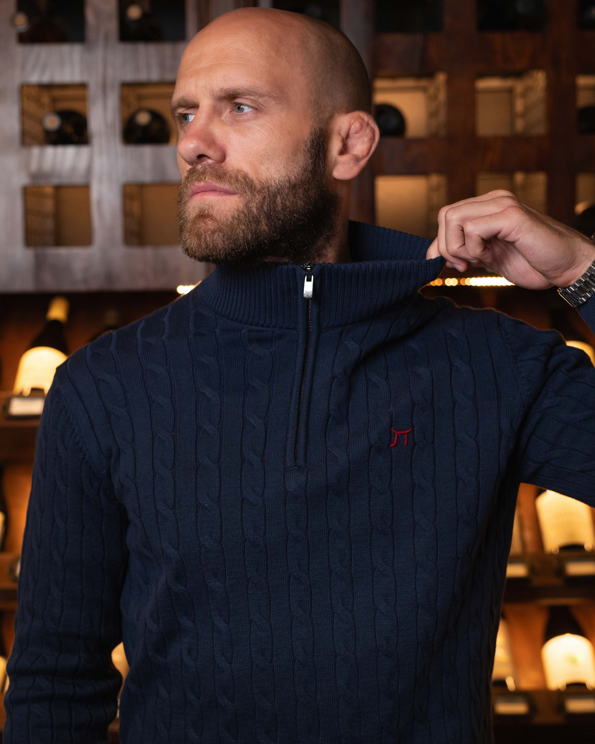 LAZARE™ OXFORD KNIT SWEATER - OCEAN NIGHT