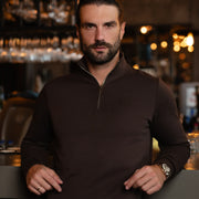 LAZARE™ RICHMOOD QUARTER-ZIP - TOBACCO