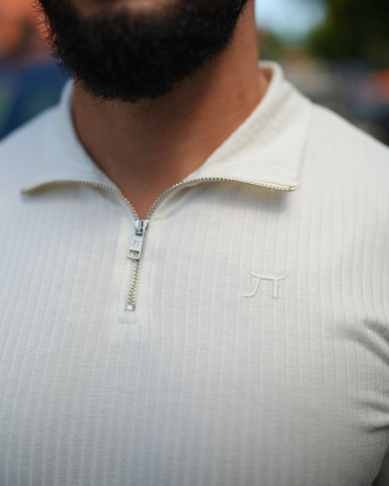 LAZARE™ APOLLO LINES ROLLZIP T-SHIRT - WHITE