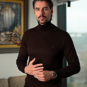 LAZARE™ CLASSIC ROLLNECK - DARK BROWN
