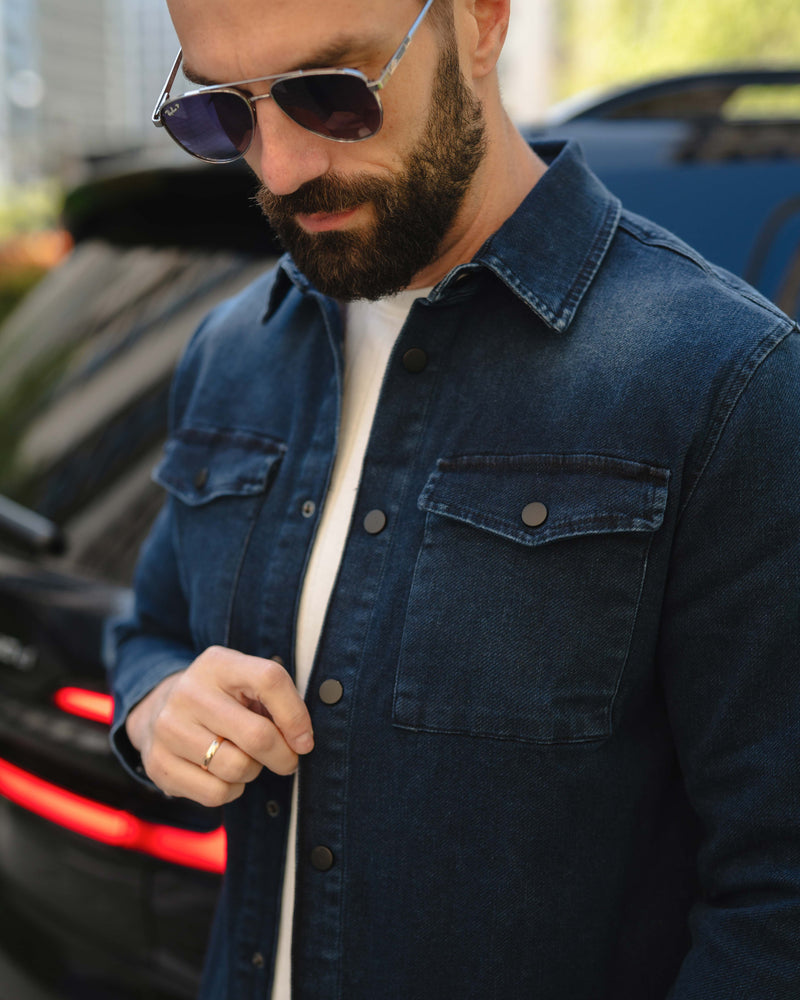 LAZARE™ TEXAS OVERSHIRT - OCEAN NIGHT