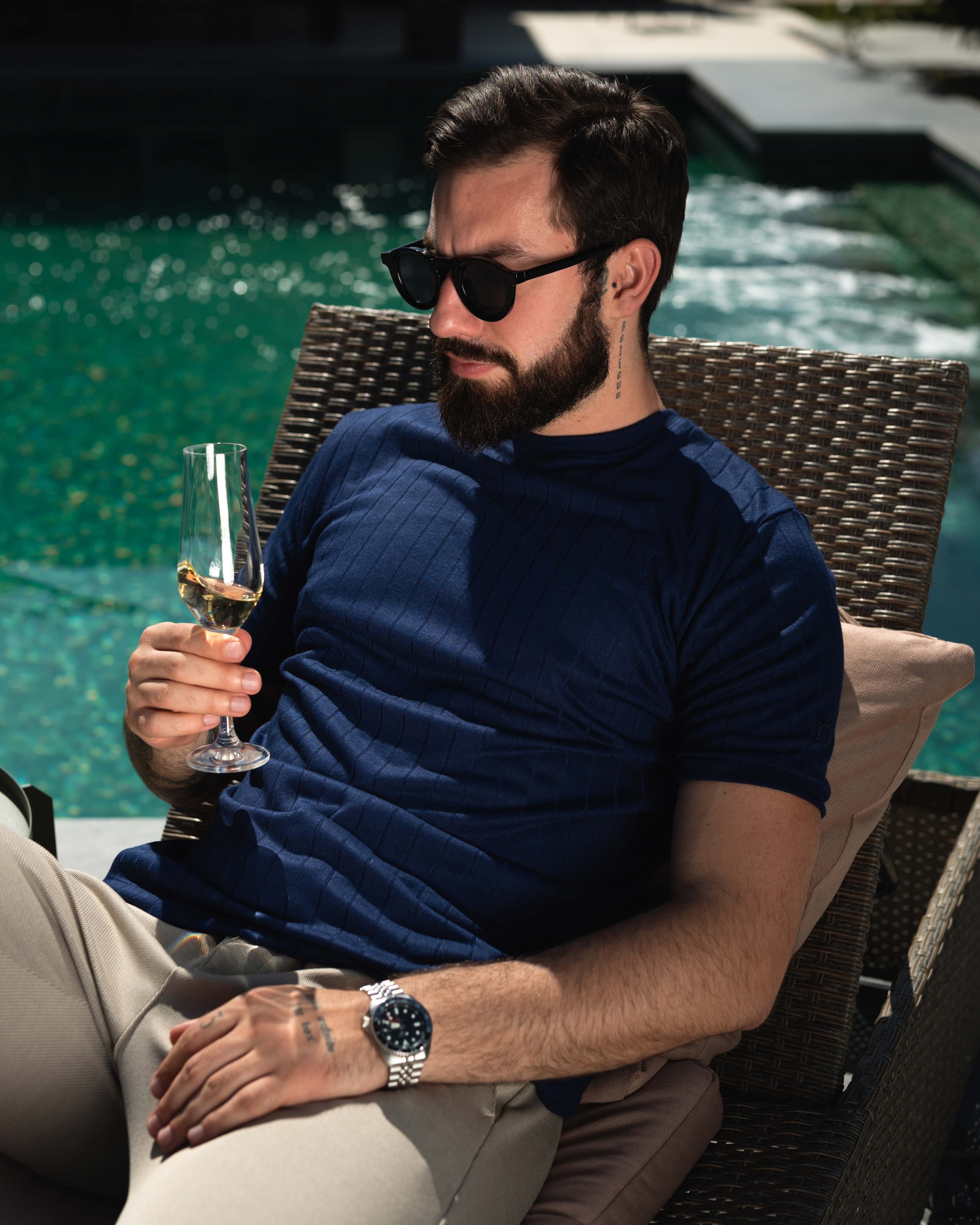 LAZARE™ AZUR LINES T-SHIRT - OCEAN NIGHT