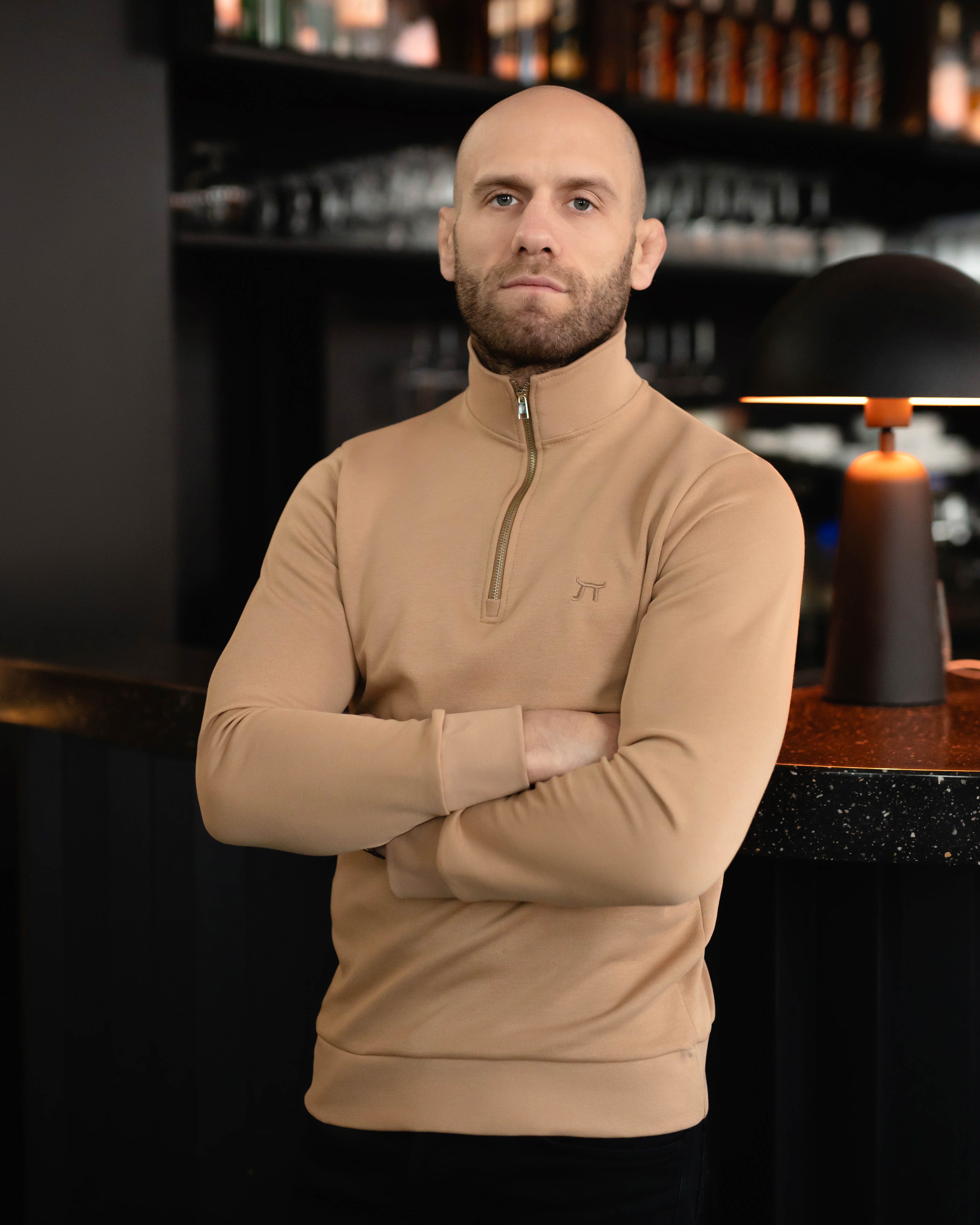LAZARE™ RICHMOOD QUARTER-ZIP - DESERT PEACH