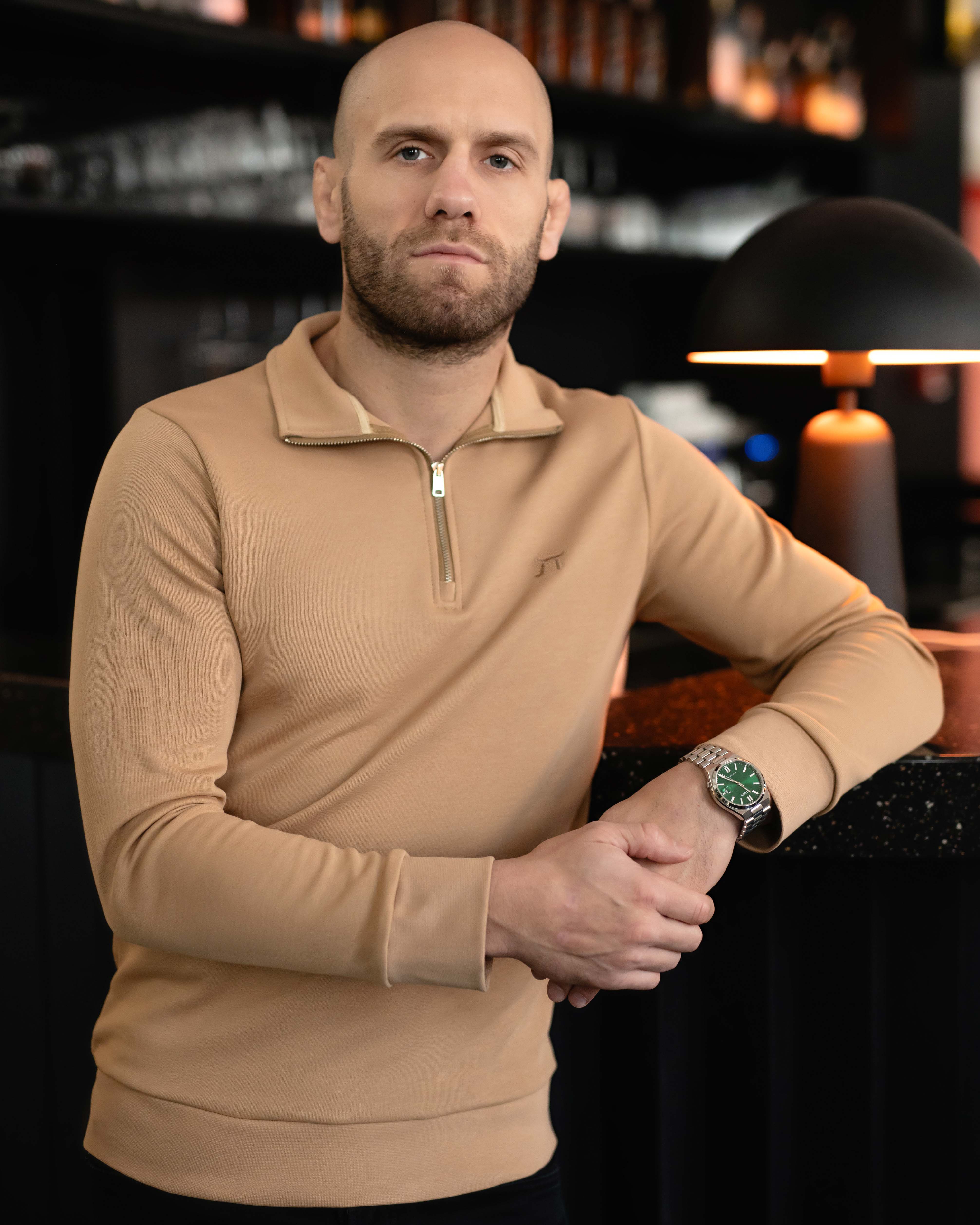 LAZARE™ RICHMOOD QUARTER-ZIP - DESERT PEACH – Lazare