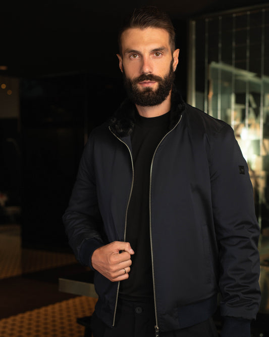 LAZARE™ AVIATOR JACKET - OCEAN NIGHT