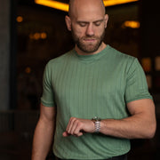 LAZARE™ AZUR LINES T-SHIRT - FRESH GREEN