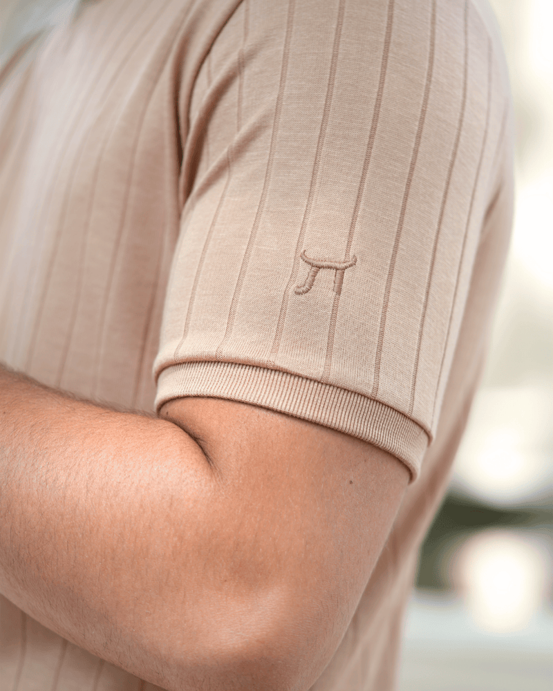 LAZARE™ AZUR LINES T-SHIRT - CRÈME ROYALE