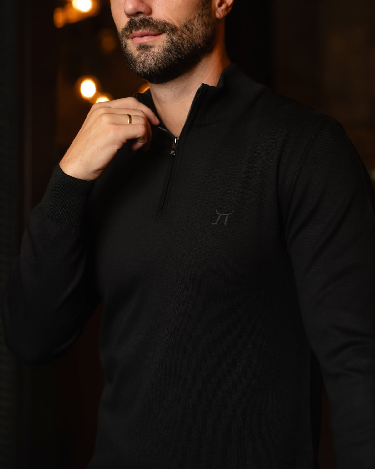 LAZARE™ CLASSIC HALF ZIP - BLACK