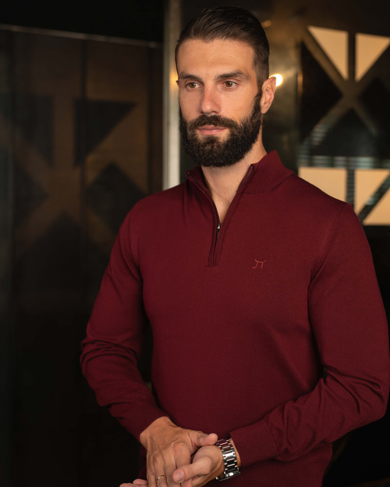 LAZARE™ CLASSIC HALF ZIP - CABERNET