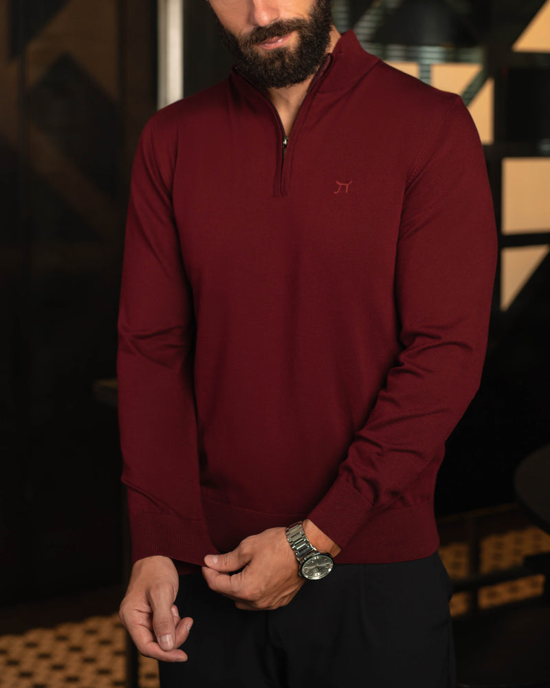 LAZARE™ CLASSIC HALF ZIP - CABERNET