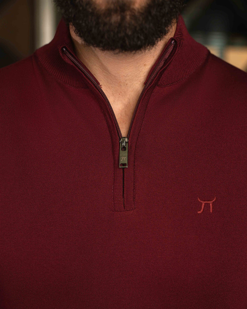 LAZARE™ CLASSIC HALF ZIP - CABERNET