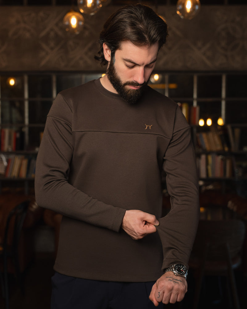 LAZARE™ CLASSIC SWEATSHIRT - BROWN