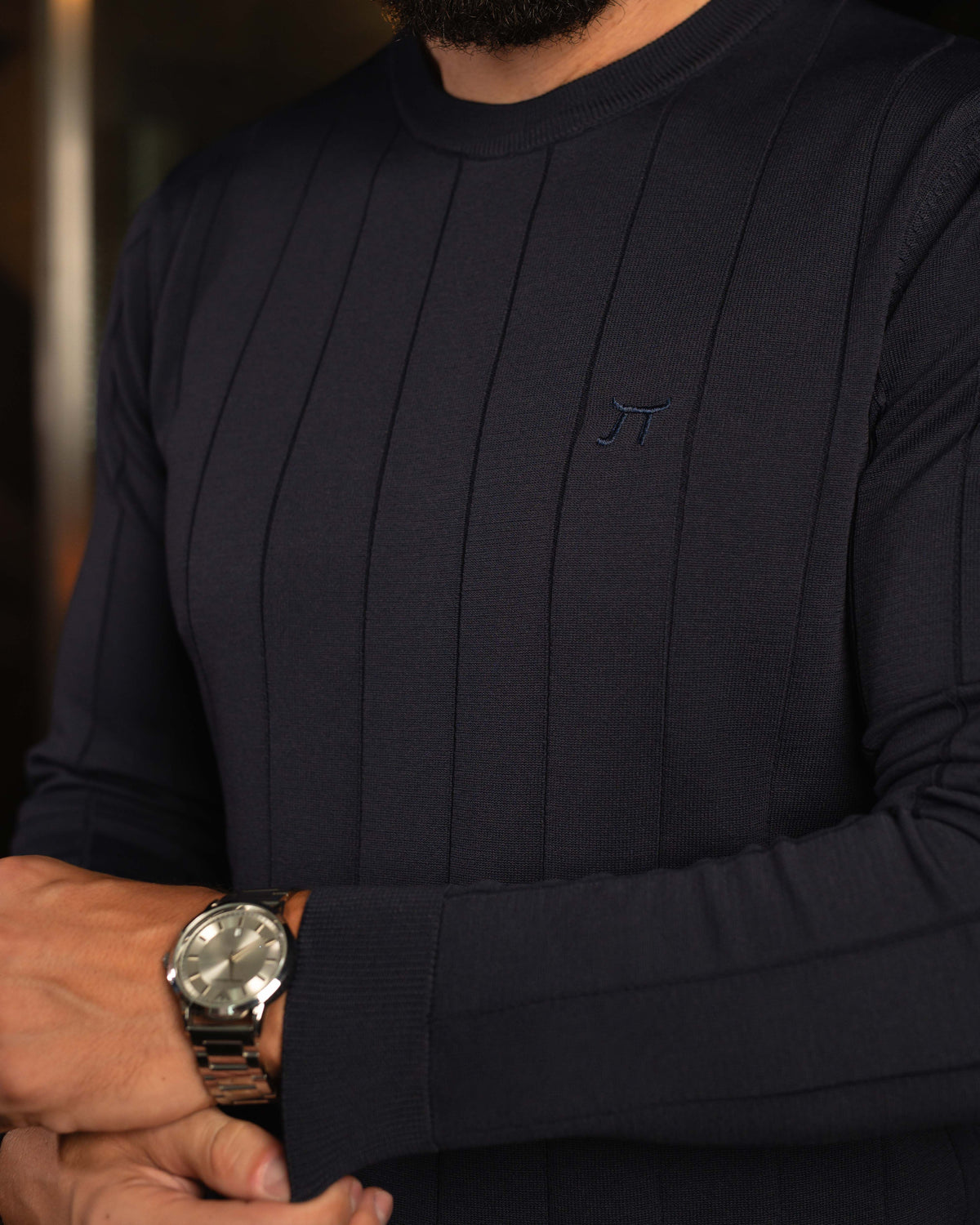 LAZARE™ DROP NEEDLE KNIT - OCEAN NIGHT BLUE