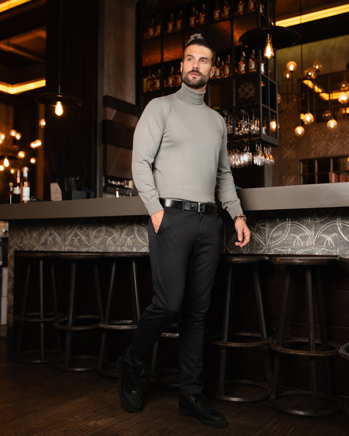 LAZARE™ CLASSIC ROLLNECK - METAL GREY