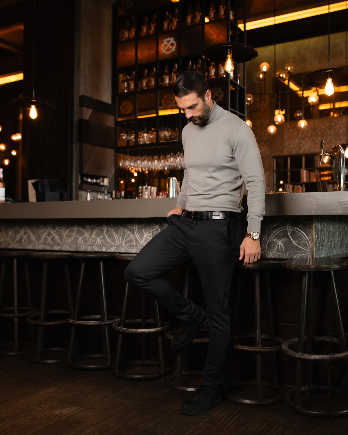 LAZARE™ CLASSIC ROLLNECK - METAL GREY