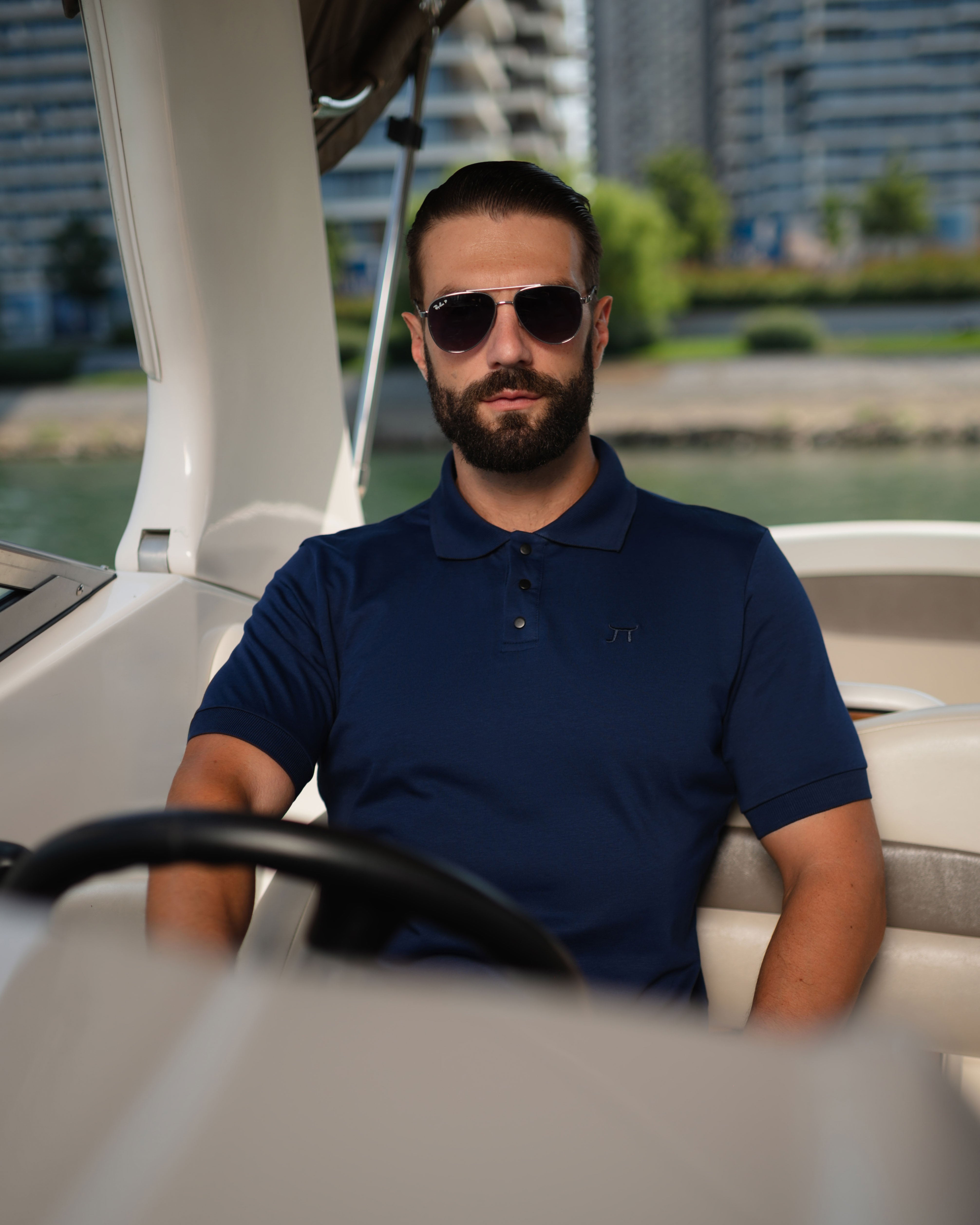 LAZARE™ FORMELL POLO - OCEAN NIGHT BLUE – Lazare