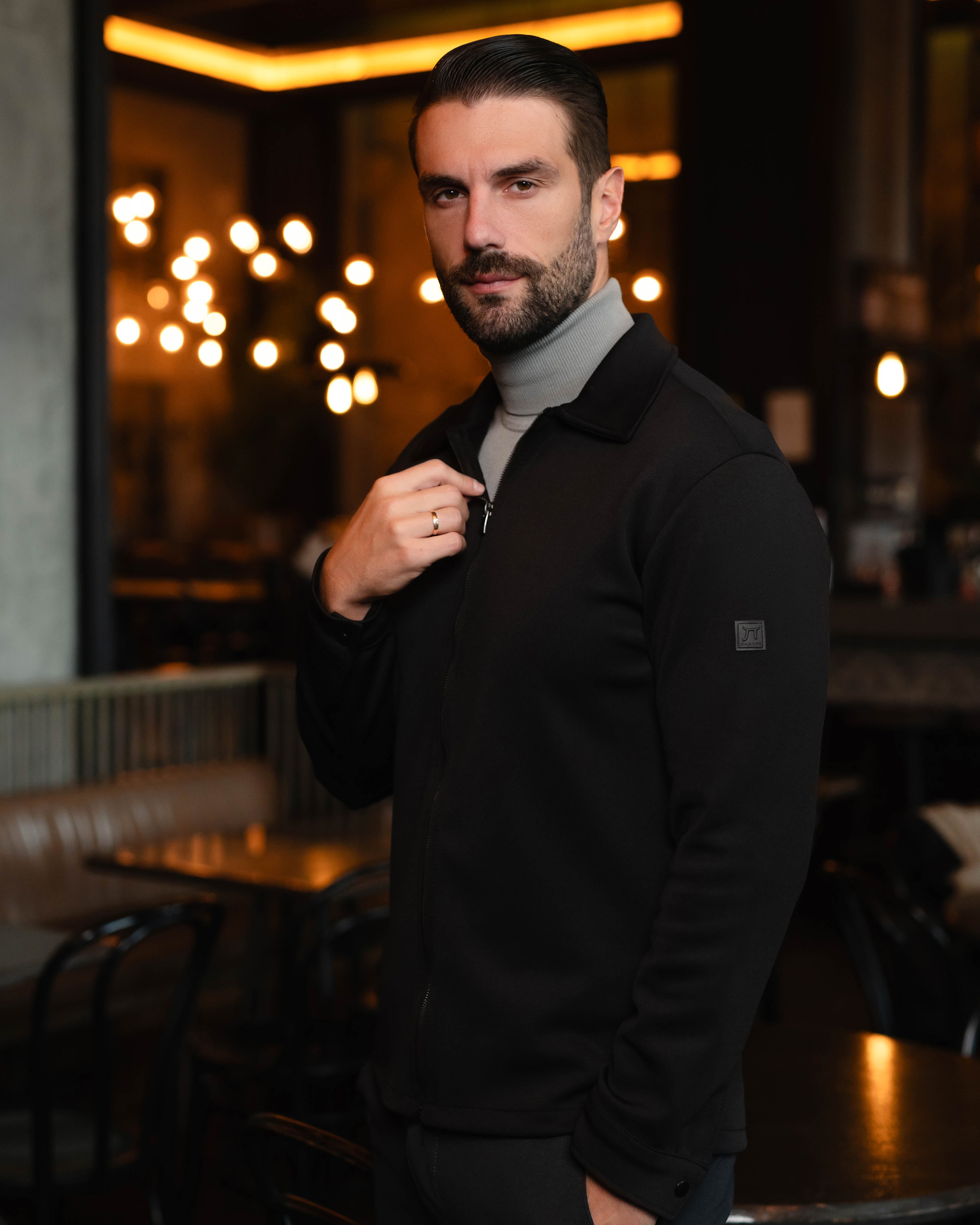 LAZARE™ LOMBARDY OVERSHIRT - BLACK