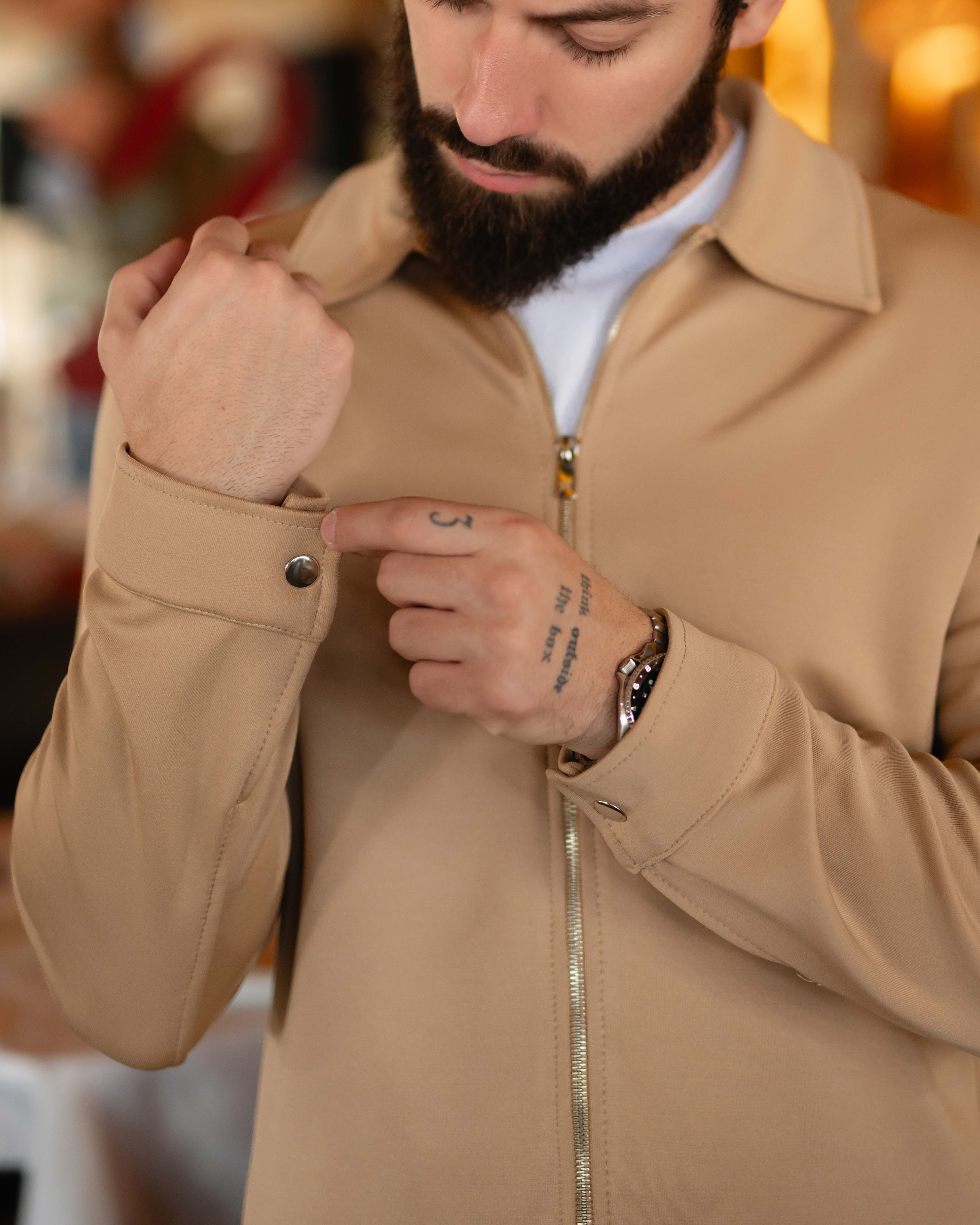 LAZARE™ LOMBARDY OVERSHIRT - BEIGE