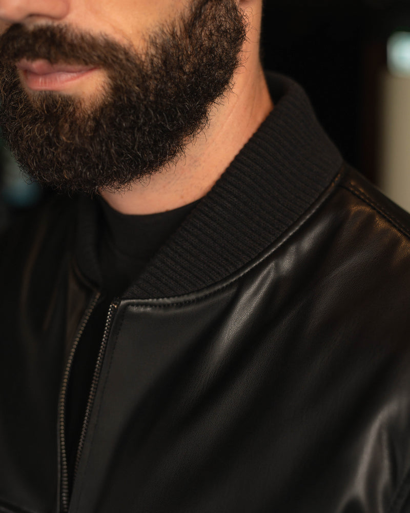LAZARE™ MARASH LEATHER JACKET - BLACK