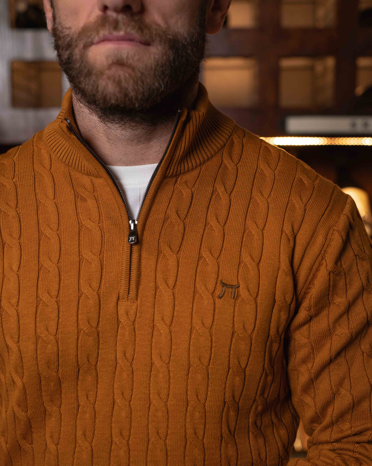 LAZARE™ OXFORD KNIT SWEATER - OCHER