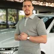 LAZARE™ POLO TECH KNIT - CLASSIC GREY
