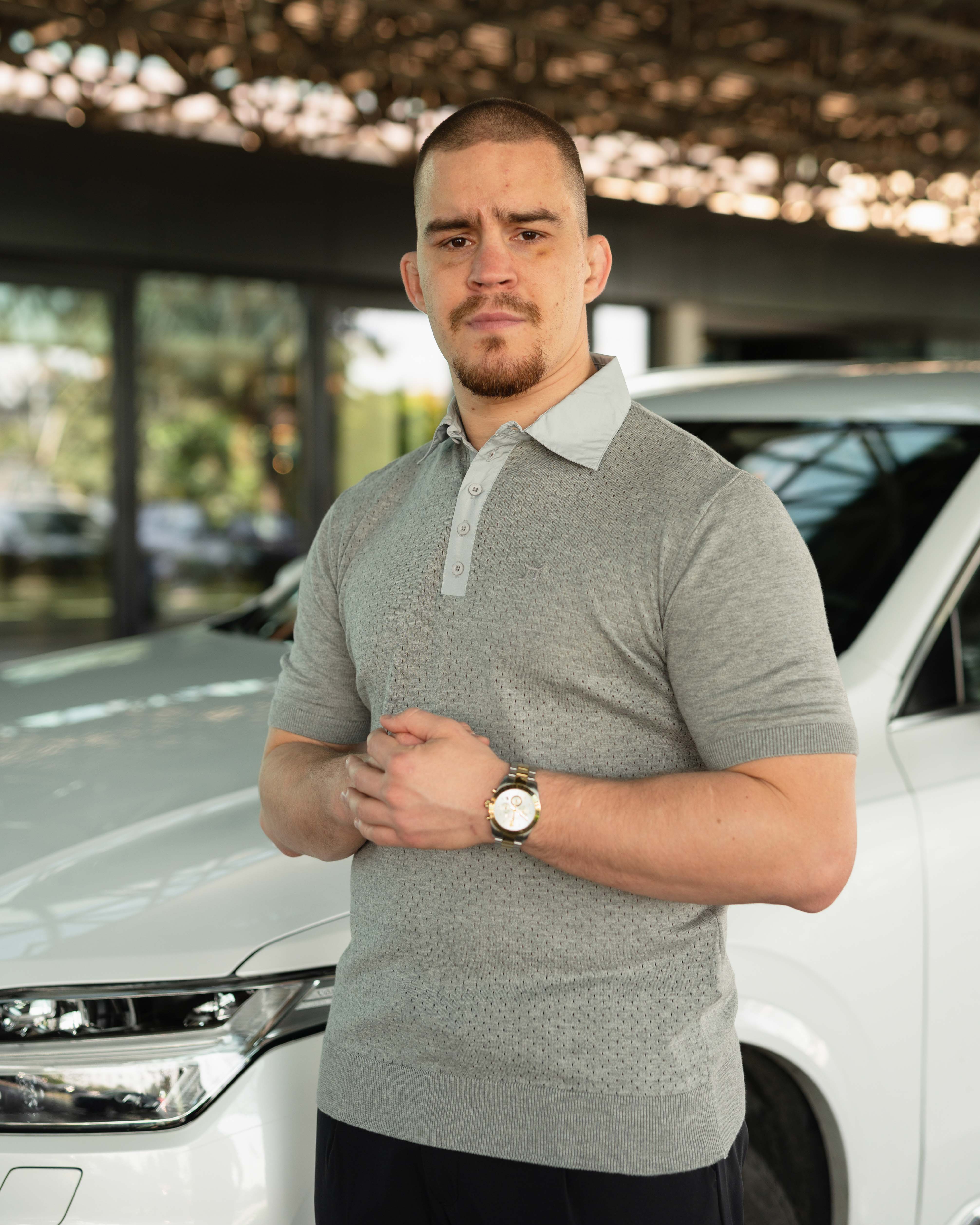 LAZARE™ POLO TECH KNIT - CLASSIC GREY