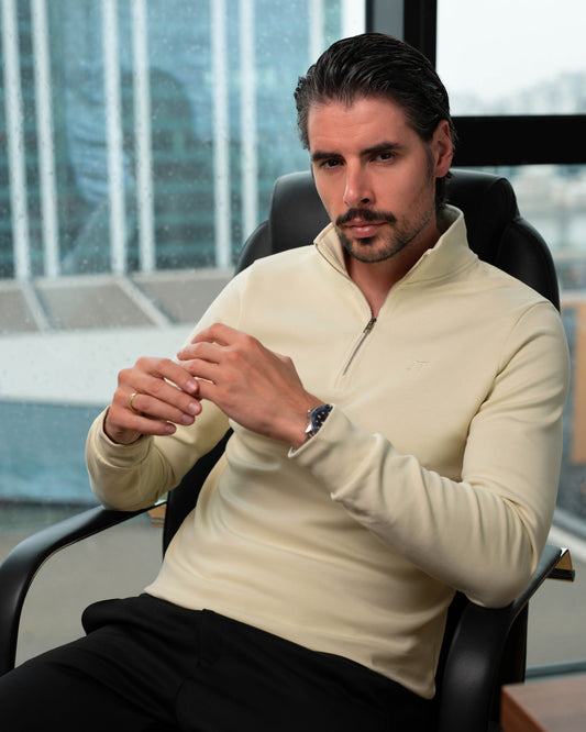 LAZARE™ RICHMOOD QUARTER-ZIP - VANILLA