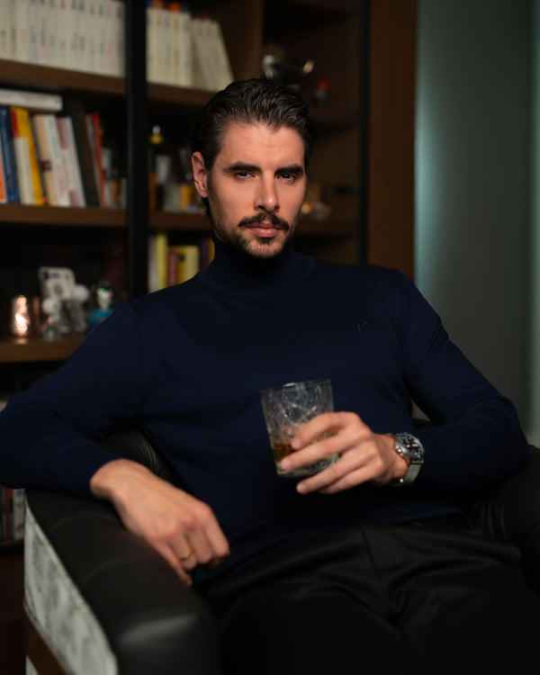 LAZARE™ CLASSIC ROLLNECK - OCEAN NIGHT