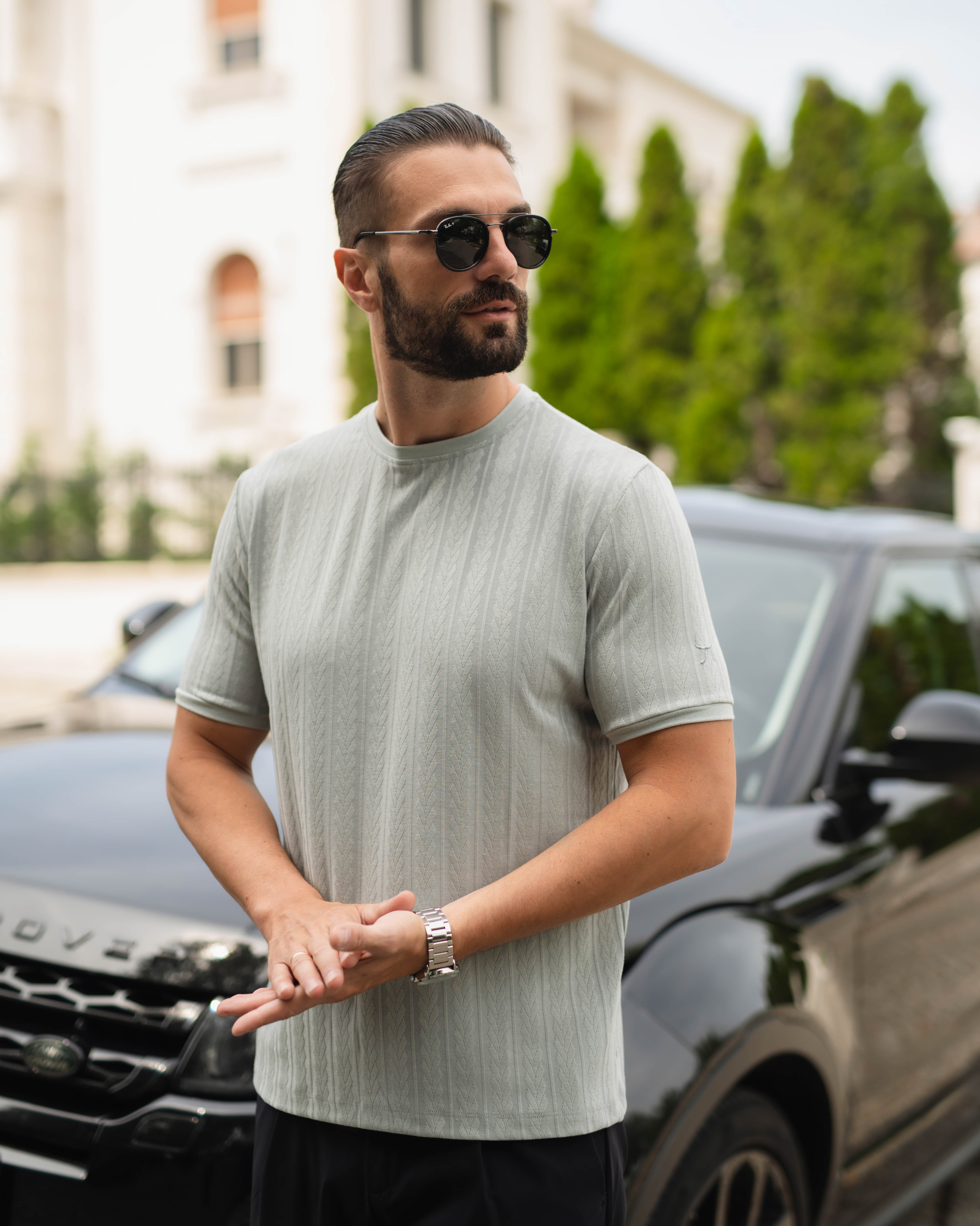 LAZARE™ SANTORINI T-SHIRT - TITANIUM GREY
