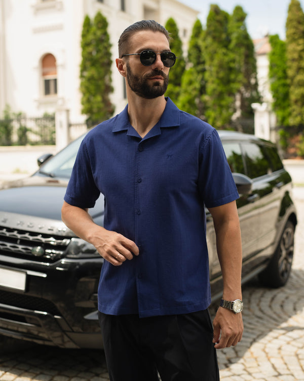 LAZARE™ SUMMER COTTON SHIRT - DENIM BLUE