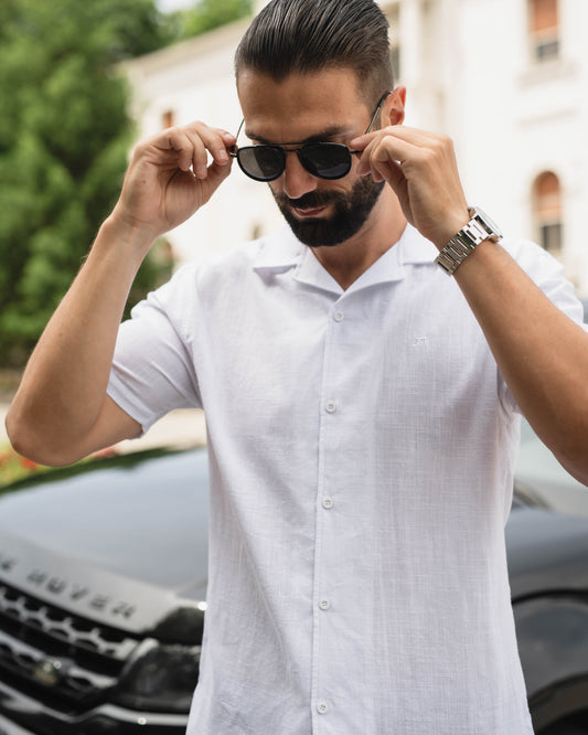 LAZARE™ SUMMER COTTON SHIRT - WHITE