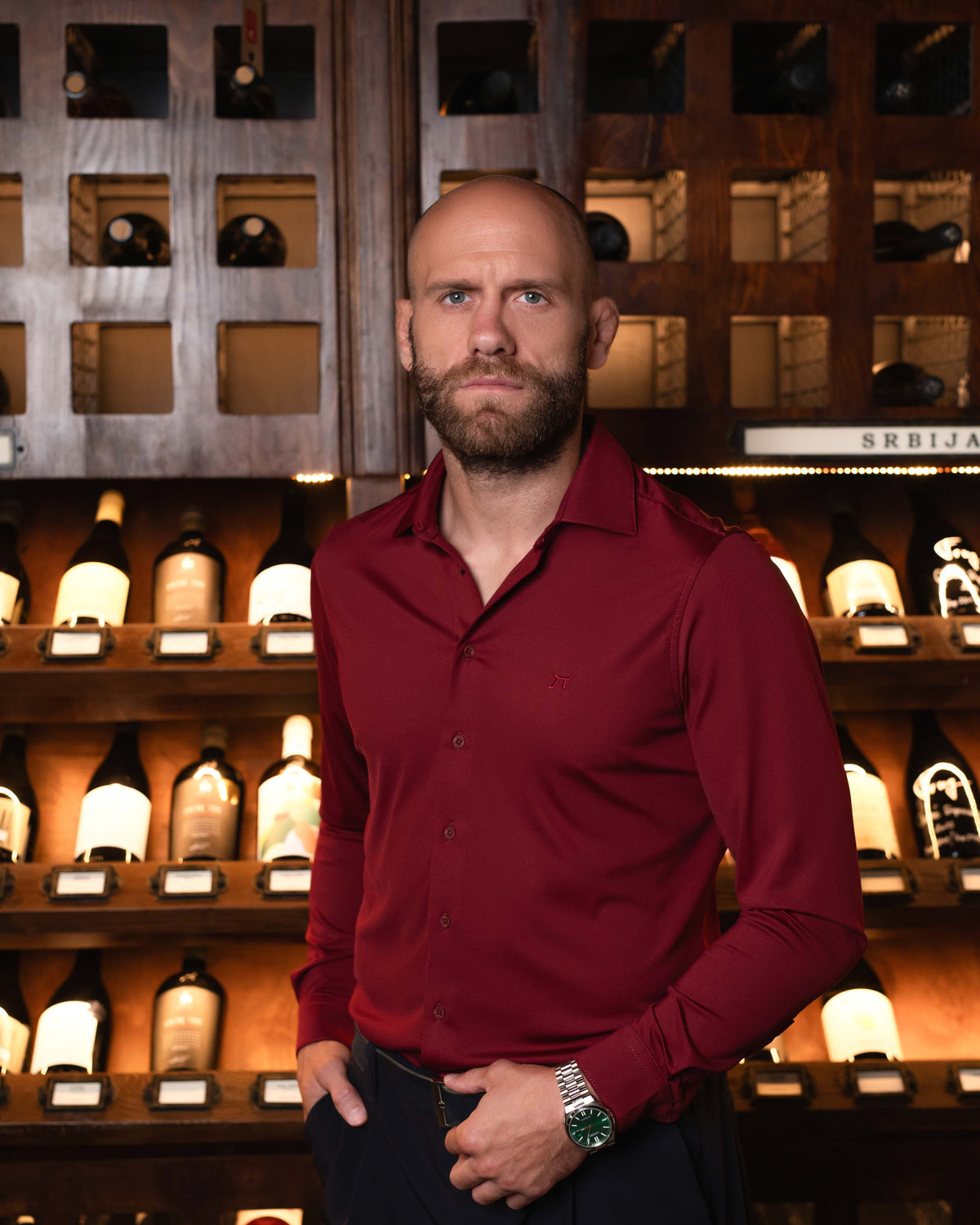 Lazare Ultraflex košulja Cabernet