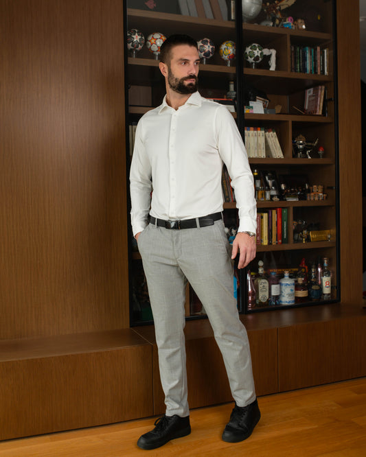 LAZARE™ CHESS GRID PANTS - CLASSIC GREY